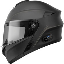 Scorpion Sena Outrush R 2206 Çene Açılabilir Akıllı Kask Mat Siyah