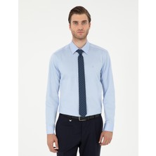 Pierre Cardin Erkek Koyu Mavi Slim Fit Uzun Kollu Basic Gömlek 50292520-VR032