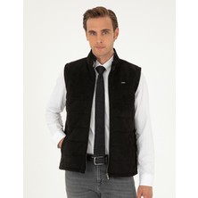 Pierre Cardin Erkek Siyah Suni Deri Yelek 50300552-001