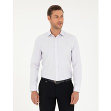 Pierre Cardin Erkek Mor Slim Fit Uzun Kollu Gömlek 50294168-VR038