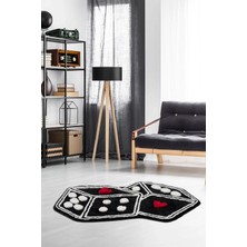 Miqna Studio Zar Tasarımı Halı, El Yapımı, Yıkanabilir, Kaymaz Taban, Dekoratif,