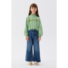 Tyess Bg Store Kız Çocuk Denim Pantolon 8 Yaş %100 Pamuk Yumuşak ve Esnek Yapı