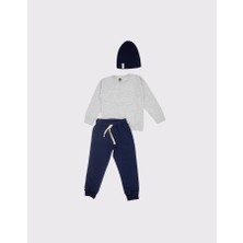 RG Brand Kız / Erkek Çocuk Sweatshirt - Eşofman - Bere 3'lü Takım_RG1482