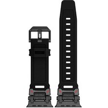 Skinarma Watch 42MM Uyumlu Kordon Skinarma Titon Serisi Hava Alabilen Delikli Strap Kayış Siyah