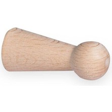 Woodhub Montessori Toys Ahşap El Yapımı Peg Bebek 6'lı Boyama Seti Fırça Boya Dahil -Peg4-9,5cm