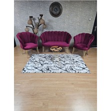 Zafir Gold Kaplama  Tel Ayak Papatya Çay Seti Koltuk Takımı , Balkon, Salon, Ofis, Cafe Koltuk Takımı
