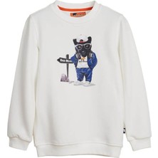 Bad Bear Panther Beyaz Çocuk Sweatshirt