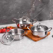 Aryıldız Petit 6 Parça Çelik Sahan Seti 12-14-16 cm
