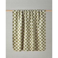Light Plaid Akrilik Tv Battaniye Yeşil