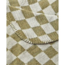 Light Plaid Akrilik Tv Battaniye Yeşil