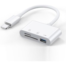 bbtech Type-C Kart Okuyucu  MacBook Telefon Bilgisayar Tablet Uyumlu Type-C To USB / Sd / Tf