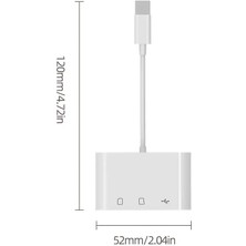 bbtech Type-C Kart Okuyucu  MacBook Telefon Bilgisayar Tablet Uyumlu Type-C To USB / Sd / Tf