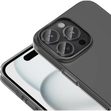 Fibaks Apple iPhone 16 Pro Max Kılıf Kamera Çıkıntılı Şeffaf Pürüzsüz Kristal Ince Sert Silikon Kapak