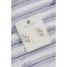 Ezo Concept Xuping Gold Renk Inci Taşlı Halka Küpe