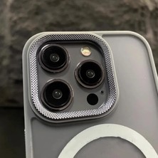 OSG iPhone 15 Pro Uyumlu Lens Koruma Hediyeli Magsafe  Destekli Buzlu Premium Lüx Kılıf