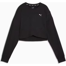 Puma Cloudspun Crossover Crew Kadın Siyah Koşu Sweatshirt