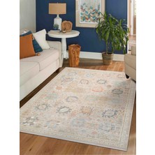 Konfor Halı Rustik 2221 Klasik Vintage Salon Bej Country Mutfak Halısı Tozumaz Yumuşak Makine Halısı 160x230