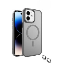 OSG iPhone 12 Uyumlu Lens Koruma Hediyeli Magsafe  Destekli Buzlu Premium Lüx Kılıf