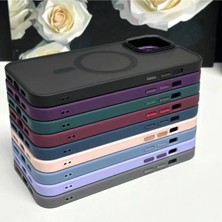 OSG iPhone 15 Plus Uyumlu Lens Koruma Hediyeli Magsafe  Destekli Buzlu Premium Lüx Kılıf