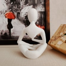 Yoga Yapan Iskandinav Tarzı Biblo Heykel Figür Dekor Dekorasyon 3D 3 Boyutlu Altındal Home