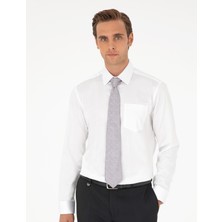 Pierre Cardin Erkek Beyaz Regular Fit Uzun Kollu Basic Gömlek 50292536-VR013