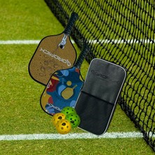 Pro Serisi Profesyonel Karbon Fiber Yetişkin Pickleball Raket Seti 2 Raket 4 Top