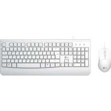 Lecoo Lenovo Lecoo USB Kablolu Türkçe Q Klavye Mouse Set Beyaz CM105-B