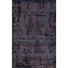 Artemis Halı Bella 06471b Lacivert Terra Bohem Retro Tarz Ipek Halı