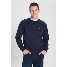Wrangler Regular Fit Normal Kesim Bisiklet Yaka Koyu Yeşil Sweatshirt