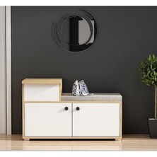 Elegantdh Minderli Ayakkabılık Safirmeşe Beyaz