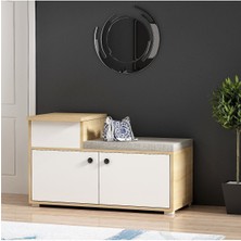 Elegantdh Minderli Ayakkabılık Safirmeşe Beyaz