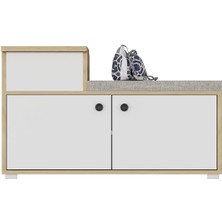 Elegantdh Minderli Ayakkabılık Safirmeşe Beyaz