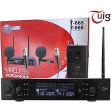 Tuig T-668 2 Yaka-2 Kanal Kablosuz Uhf Telsiz Mikrofon