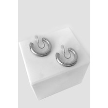 Chavin Gri Bijuteri Deliksiz Kulaklar Için Geçirmeli Sıkıştırma Küpe EV16BY