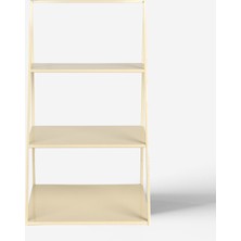 3 Katlı Bej Piramit Metal Organizer - Çok Amaçlı Aksesuar Rafı - Stardust