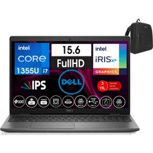 Dell Latitude 3550 Intel Core I7 1355U 16GB Ddr5 4tb SSD  15.6" Fhd IPS Freedos Taşınabilir Bilgisayar WN012L54501405+ZETTAÇANTA