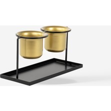 Rarart Concept Siyah&Gold Metal 2 Bölümlü Organizer - Çok Amaçlı Düzenleyici - Duple