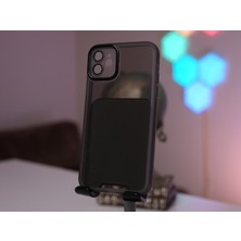 Lara By Afk iPhone 11 Kamera Korumalı Siyah Şeffaf Kılıf