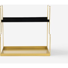 Rarart Concept Siyah & Gold Metal 2 Katlı Organizer - Çok Amaçlı Düzenleyici - Ladder