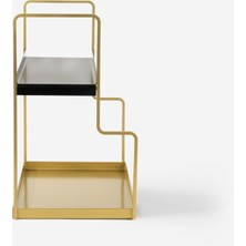 Rarart Concept Siyah & Gold Metal 2 Katlı Organizer - Çok Amaçlı Düzenleyici - Ladder