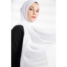 Şifon Şal - Beyaz