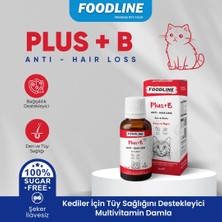 Foodline Kediler Için Plus +B Damla 50 ml | Tüy Sağlığını Destekleyici Biotinli Multivitamin