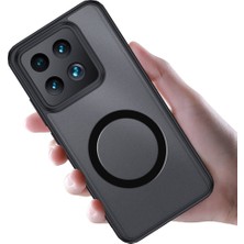 Kupa Xiaomi Mi 14 Kılıf Darbe Emici Mat Arka Yüzey Magsafe Renkli Kenar Şık Kapak