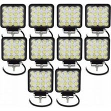 Point Off Road Sis Farı Çalışma Lambası 16 LED Kare Su Geçirmez 48W 10 Adet