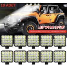 Point Off Road Sis Farı Çalışma Lambası 16 LED Kare Su Geçirmez 48W 10 Adet