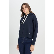Wrangler Regular Fit Normal Kesim Kapüşonlu İçi Polarlı Lacivert Sweatshirt