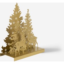 Rarart Concept Gold Çam Ağacı Metal Dekor - Şık Masaüstü Dekorasyon - Christmas Sparkle