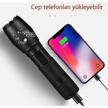 Yopue Mini Parlak El Feneri USB Şarj Edilebilir LED Ev Kullanımı Için Uzun Menzilli Küçük El Feneri (Yurt Dışından)