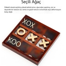 Pairuidaisi Tic-Tac-Toe Oyuncak Kaliteli Eğitici Oyun Satranç Ahşap Çift Oyun Ebeveyn-Çocuk Etkileşimi (Yurt Dışından)