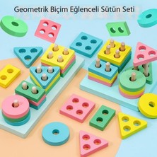 Pairuidaisi Öğretim Yardımcıları Çocuk Eğitim Erken Eğitim Dört Set Sütun Bebek Geometrisi Istihbarat Kurulu Şekli Eşleşen Yapı Taşı Oyuncaklar (Yurt Dışından)